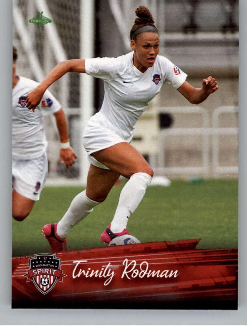 2021 Parkside NWSL Premier Edition #108 Trinity Rodman Washington Spirit Official National Women's Soccer League Trading Card in Raw (NM or Better) Condition