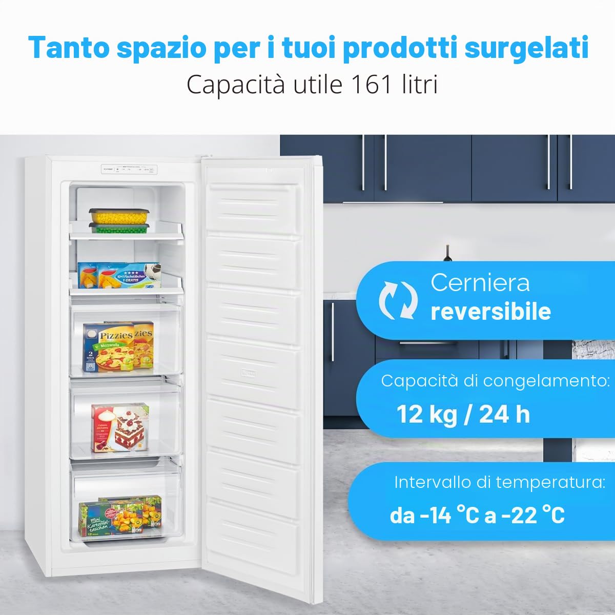 Congelatore 161L Bianco Bomann GS7343-Bianco
