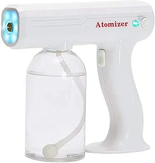 Disinfection Nano Steam Spray Gun Sprayer Electrostatic Sprayer, Rechargeable Portable ULV Fogger Machine, Blue Light Nano Steam Spray Gun, Fogger for Home, Office, School for Garden Home Hotel School