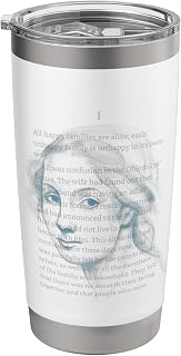 Art Portrait Tolstoy Anna Karenina Design Stainless Steel Insulated Tumbler