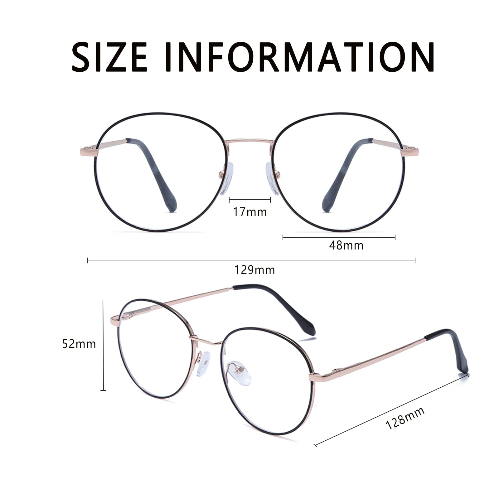 LJCZKA Photochromic Blue Light Blocking Glasses for Women Men Round Computer Glasses Anti Fatigue Eyestrain Headache - Image 4