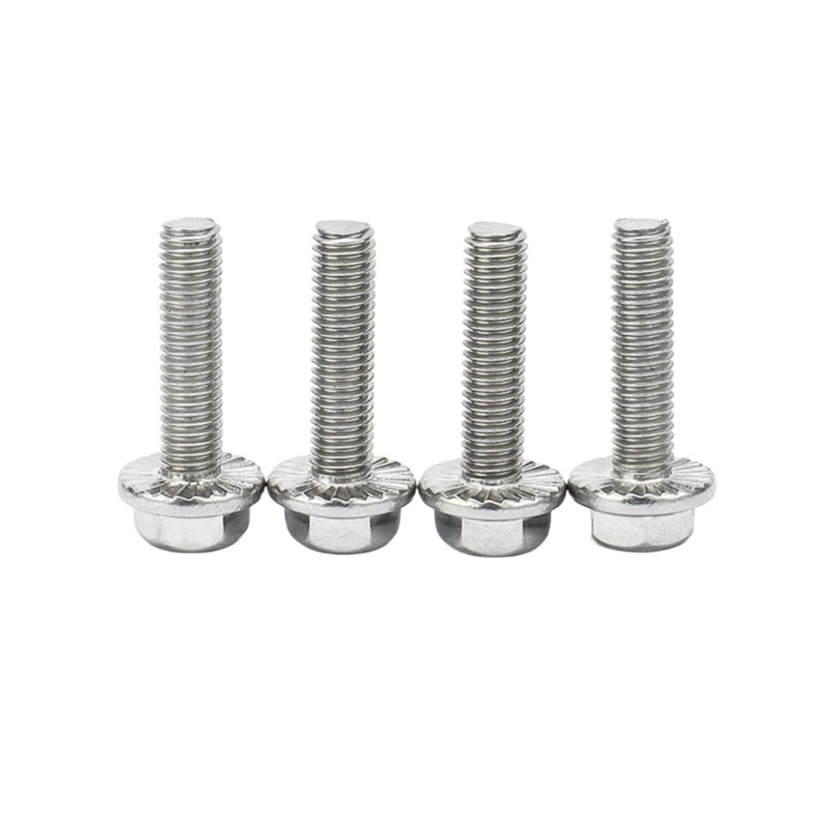 1/10 pz 304 In Acciaio Inox GB5789 Testa Esagonale Con Flangia Seghettata Vite M5 M6 M8 M10 M12(35mm M6 (10pcs))