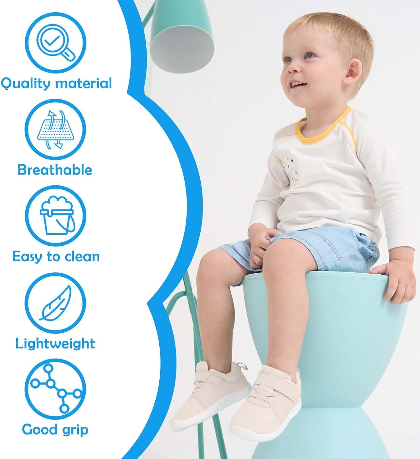 MORENDL Toddler Baby Shoes 0-4 Years Boy Girl Lightweight Breathable Non-Slip Sports Sneakers Running Walking Tennis Barefoot Shoes - Image 2