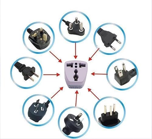 Miniatura 2 de Hjk (2 piezas) Adaptador de enchufe de alimentación, tercera clavija de puesta a tierra, UE Europa, Reino Unido, Asia, Australia, China, Japón a