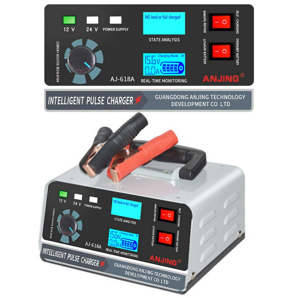 400W 30A 12V / 24V Cargador AutomáTico de BateríA de Coche ReparacióN de Pulso Inteligente Trickle Enchufe de la UE
