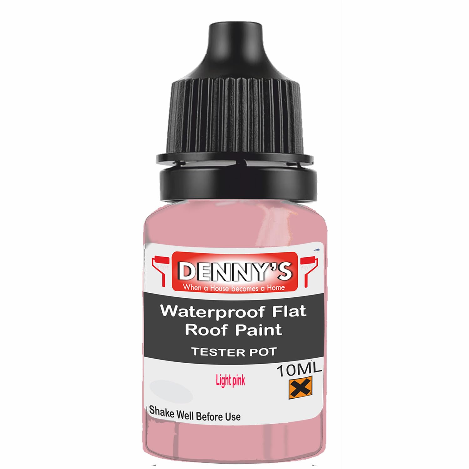 SCOOBYS PAINTS BACK IN THE MIX Chlorinated Rubber Flat Roof Paint – Waterproof Roof Sealer & Leak Repair Coating, Quick Drying, High Adhesion (Light pink, 10ML Tester Bottle)
