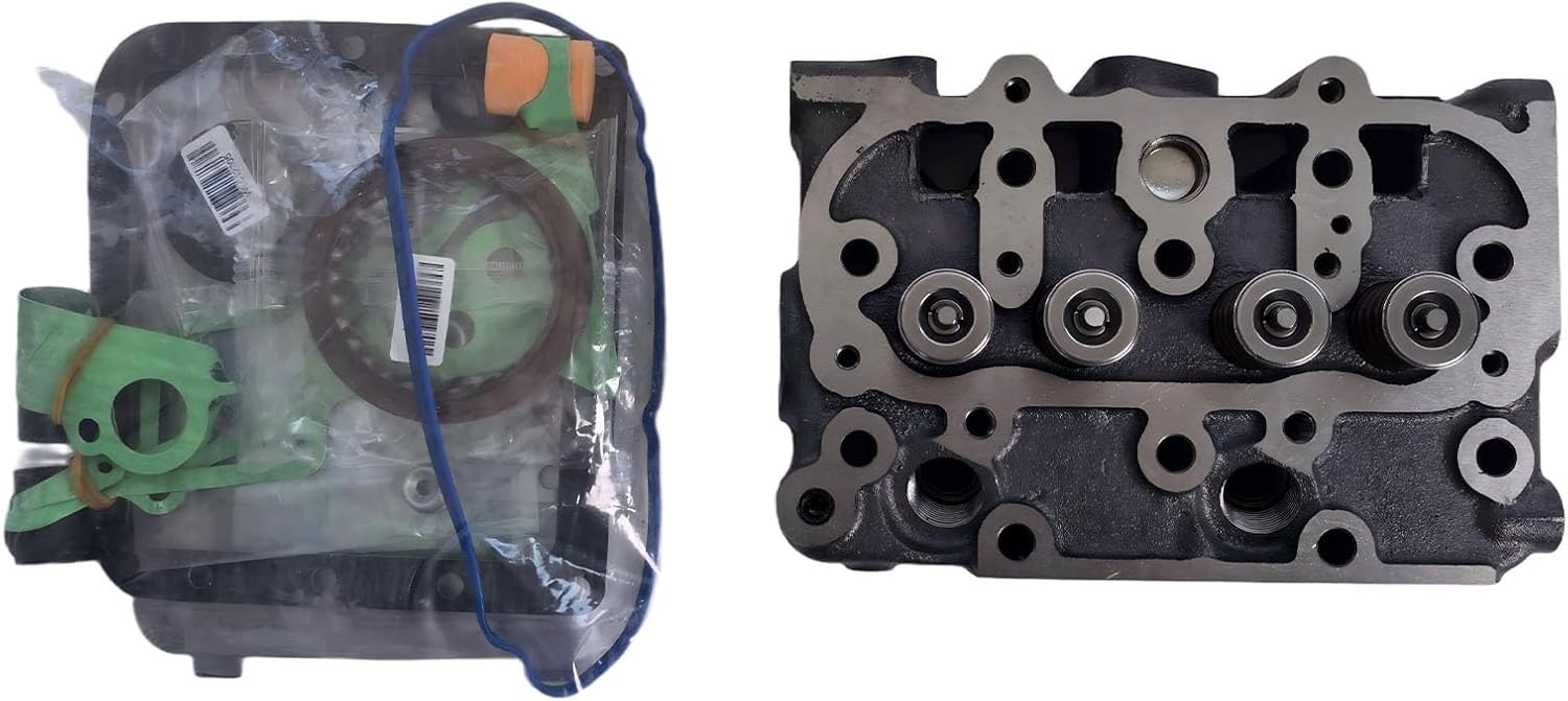 Z602 Complete Cylinder Head with Valves + Springs Compatible with Kubota Z602 Engine BX1500