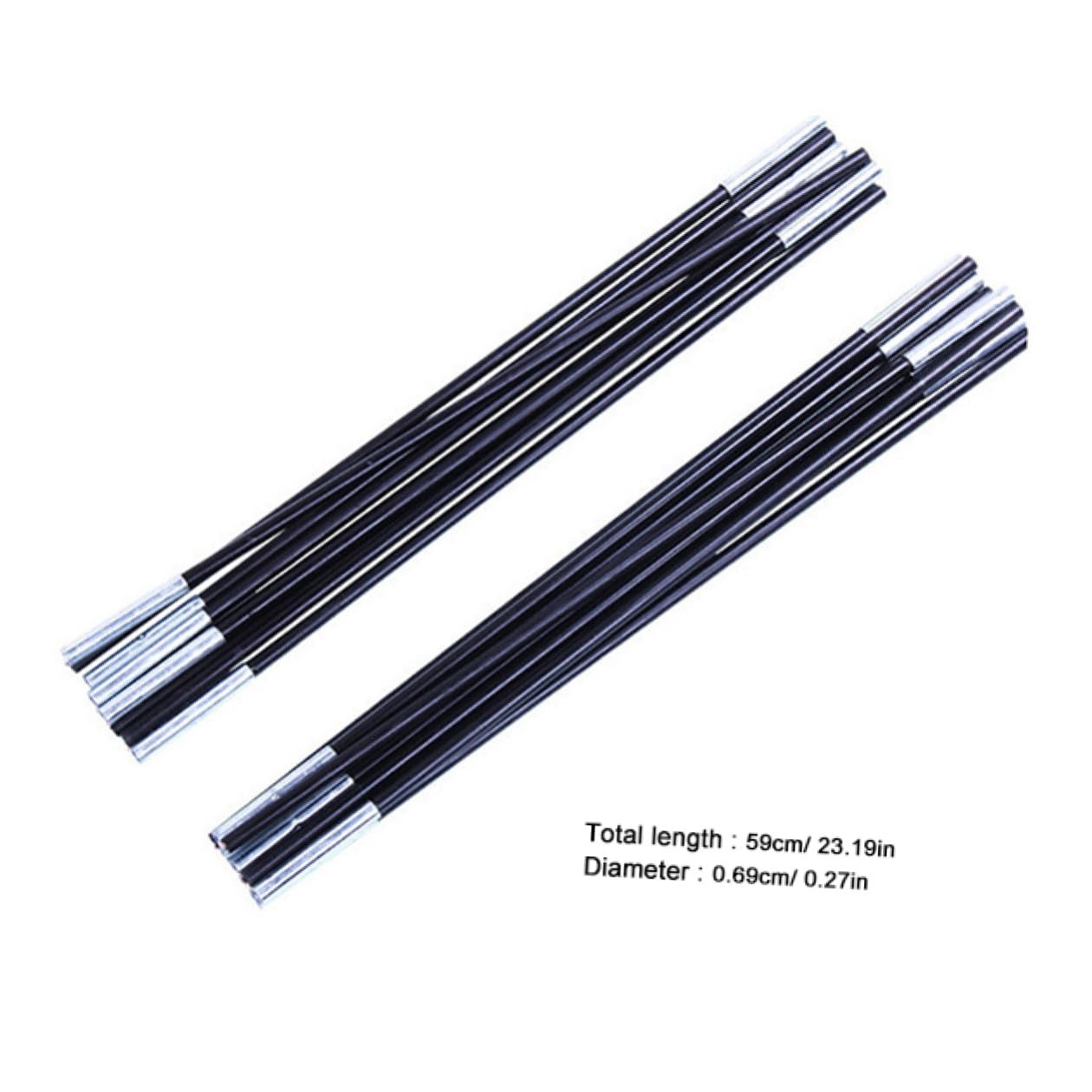 Fiberglas Zeltstangen Ersatzset Stangen Schwarz für Doppelzelt Camping Zubehör Reparaturset Outdoor