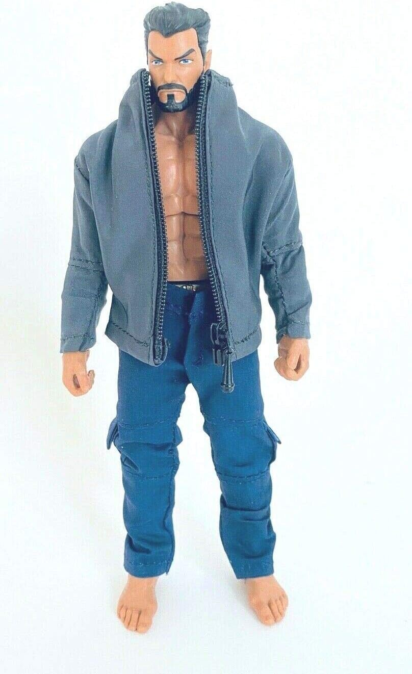 1/12 Scale Miniature Grey Zipper Jacket for Mezco Marvel Legends Action Figure