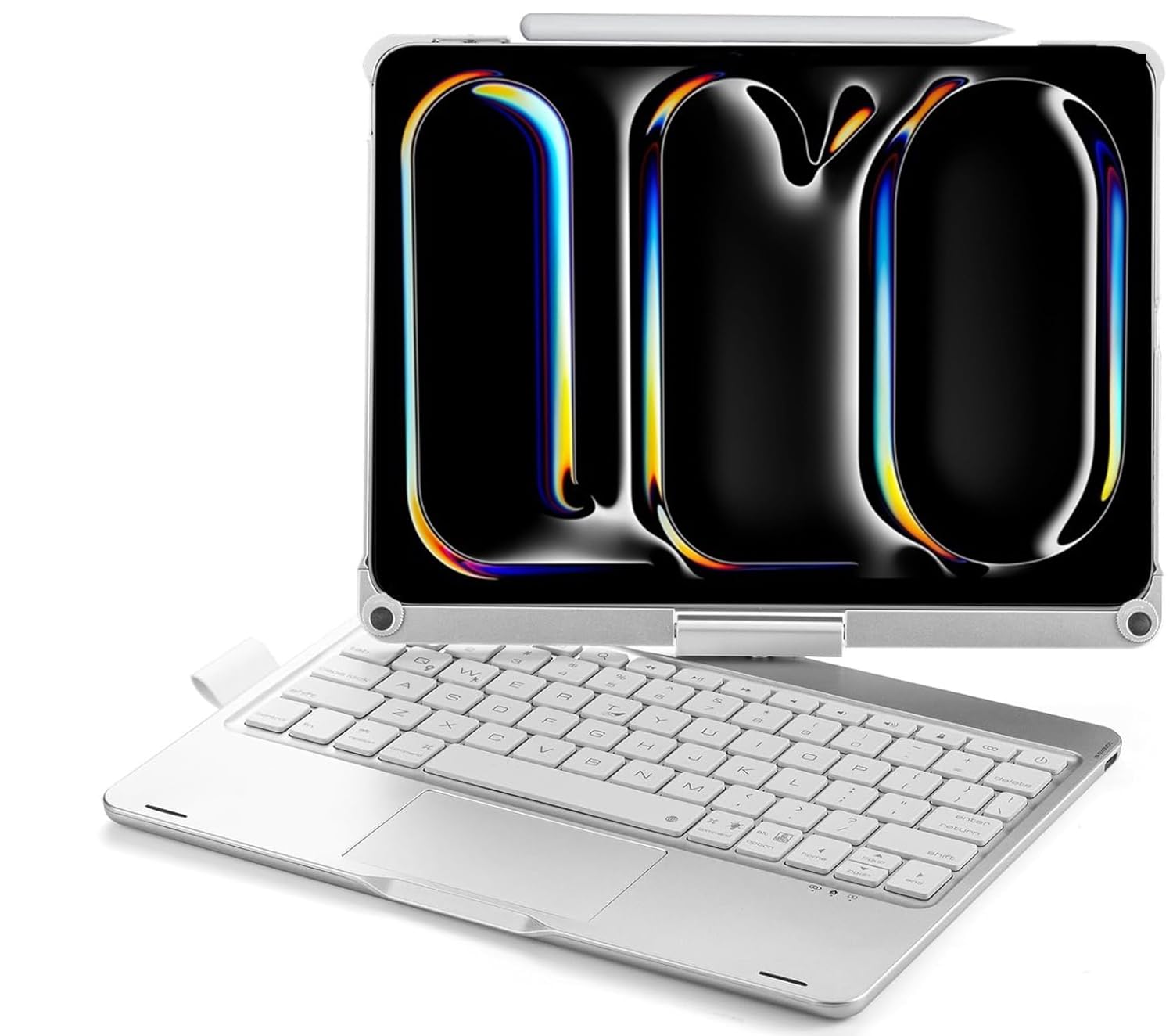 ProElite 360 Degree Rotatable Wireless Bluetooth TouchPad Keyboard case Cover for Apple iPad Pro 11 inch 2024 M4, Built-in 7-Colors Backlit, Silver (B0DCK6NX51) Amazon Price History, Amazon Price Tracker