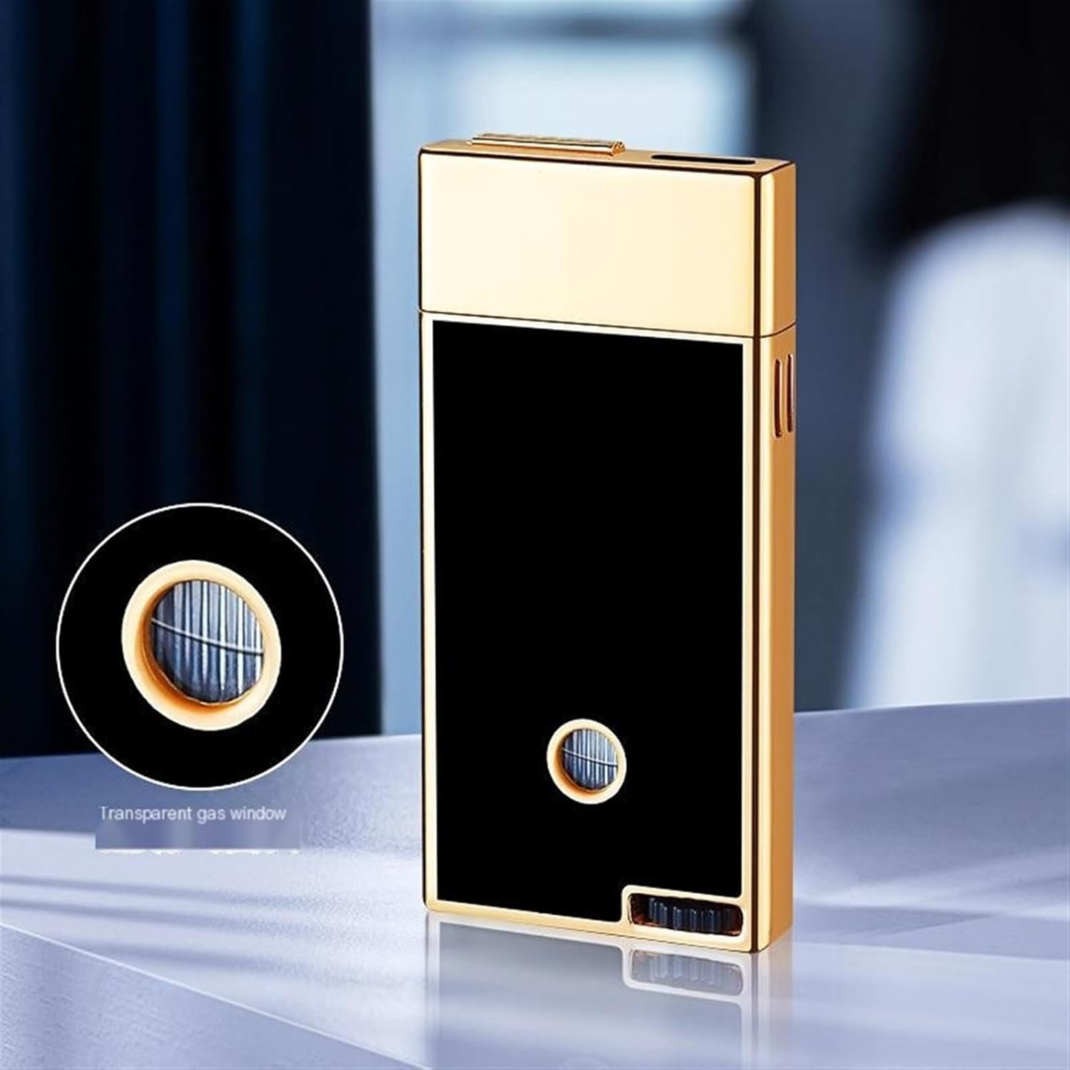 Torch Lighter, Rocker Ignition Switch, Rechargeable Butane Lighter, Windproof Lighter, Metal Portable Lighter for Barbecue Camping Boyfriend Gift(C)