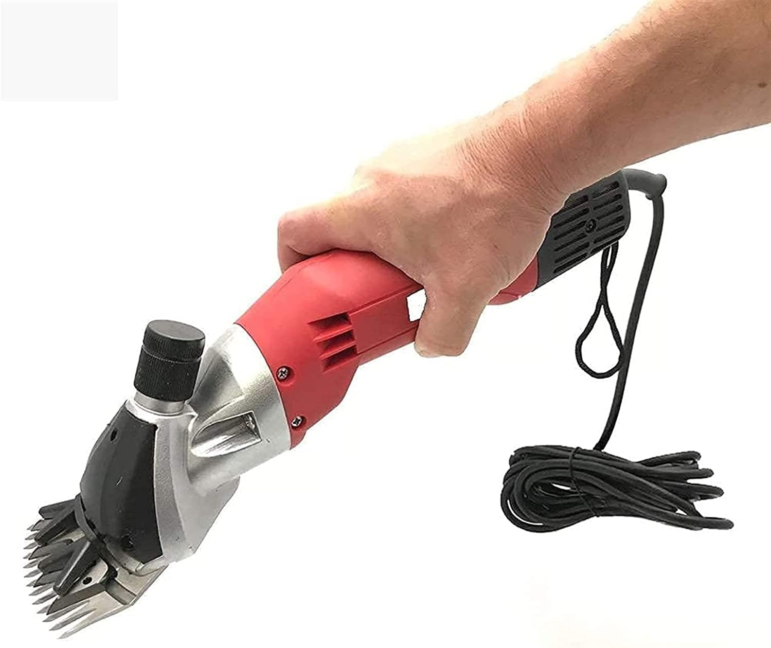 Sheep Shearer 500W Electric Shearing Machine Pet Grooming Clippers Electric Wool Shears Horse Hair Scissors Farm Animal Haircut Shave Trimmer 13 Straight Tooth Blade 6 Mode Adjustable Portable