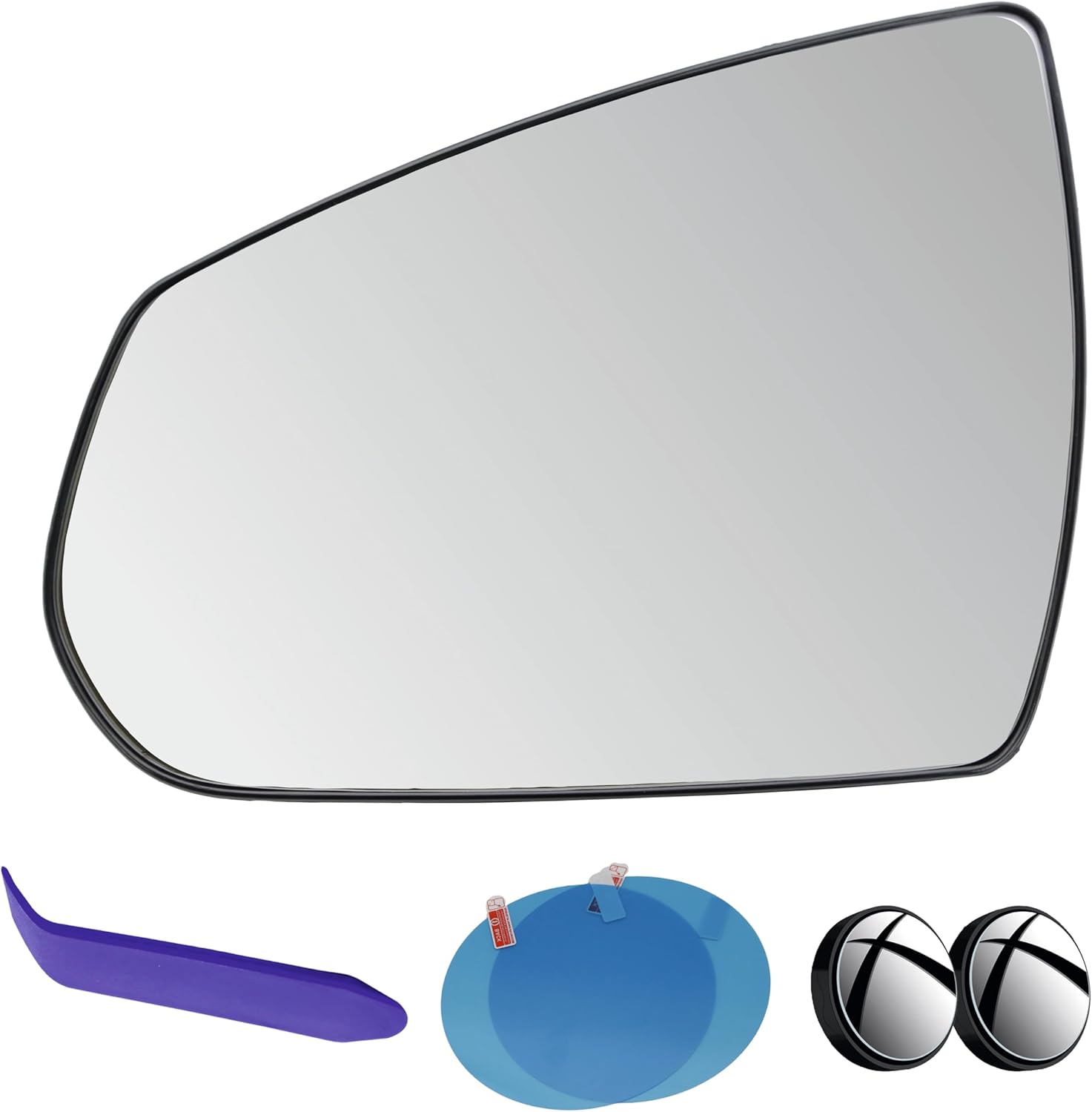 EAP Driver Side Mirror Glass Compatible with Cadillac SRX 2010-2016, Heated, Without Auto Dimming, 20795181