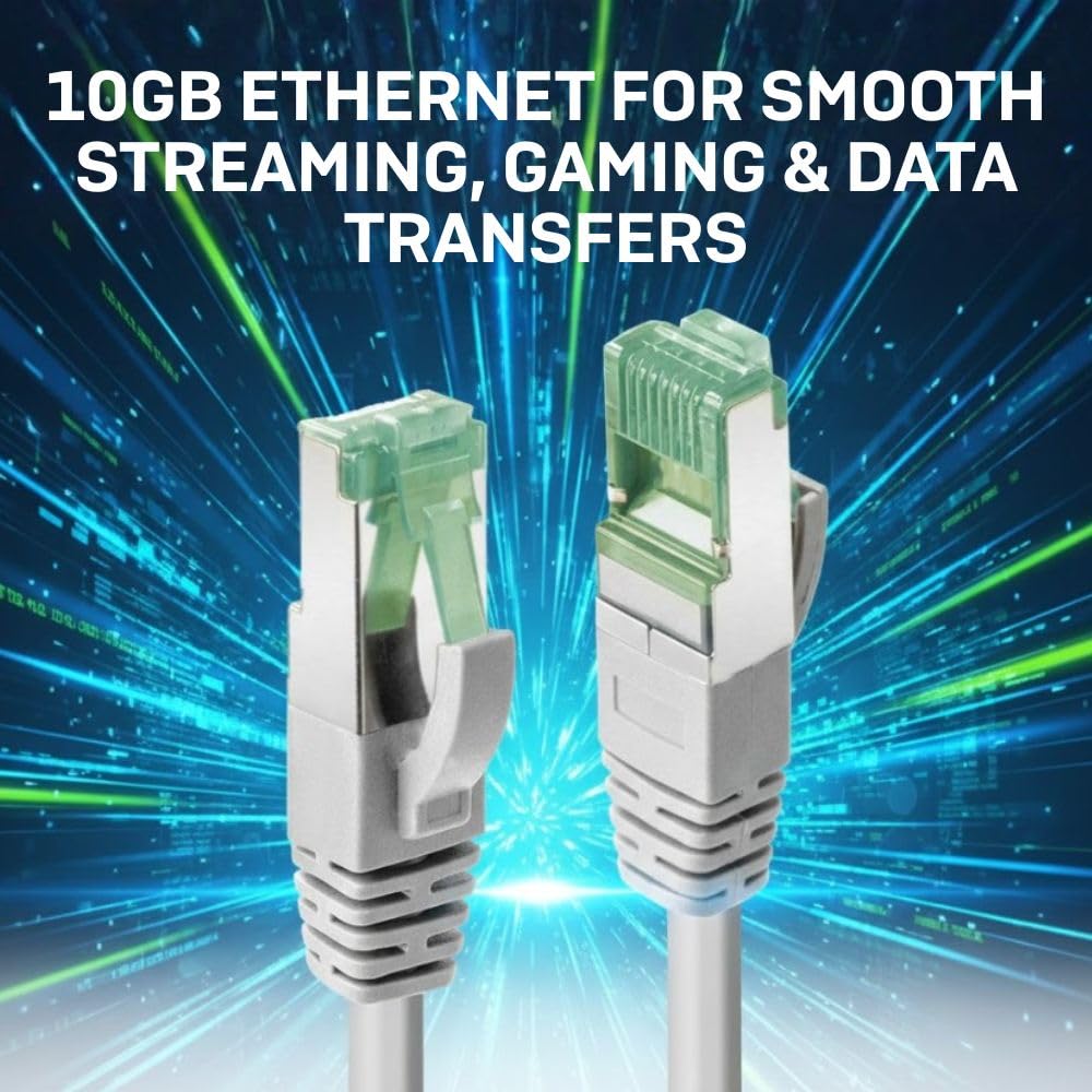 LINDY Cavo Ethernet Cat 6A S/FTP da 20 m, TPE ecologico certificato GRS, cavo LAN schermato ad alta velocità, durevole e riciclabile, grigio (20 m)