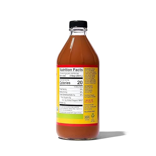 Miniatura 2 de Bragg Vinagre de sidra de manzana orgánico con la madre de 128 onzas y bebida de vinagre de jengibre cítrico orgánico Bragg mejorado, paquete de 16