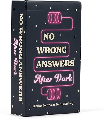 No Wrong Answers After Dark - Divertido juego de cartas, iniciador de conversación, actividad divertida para amigos, juego o cita nocturna, viajes,