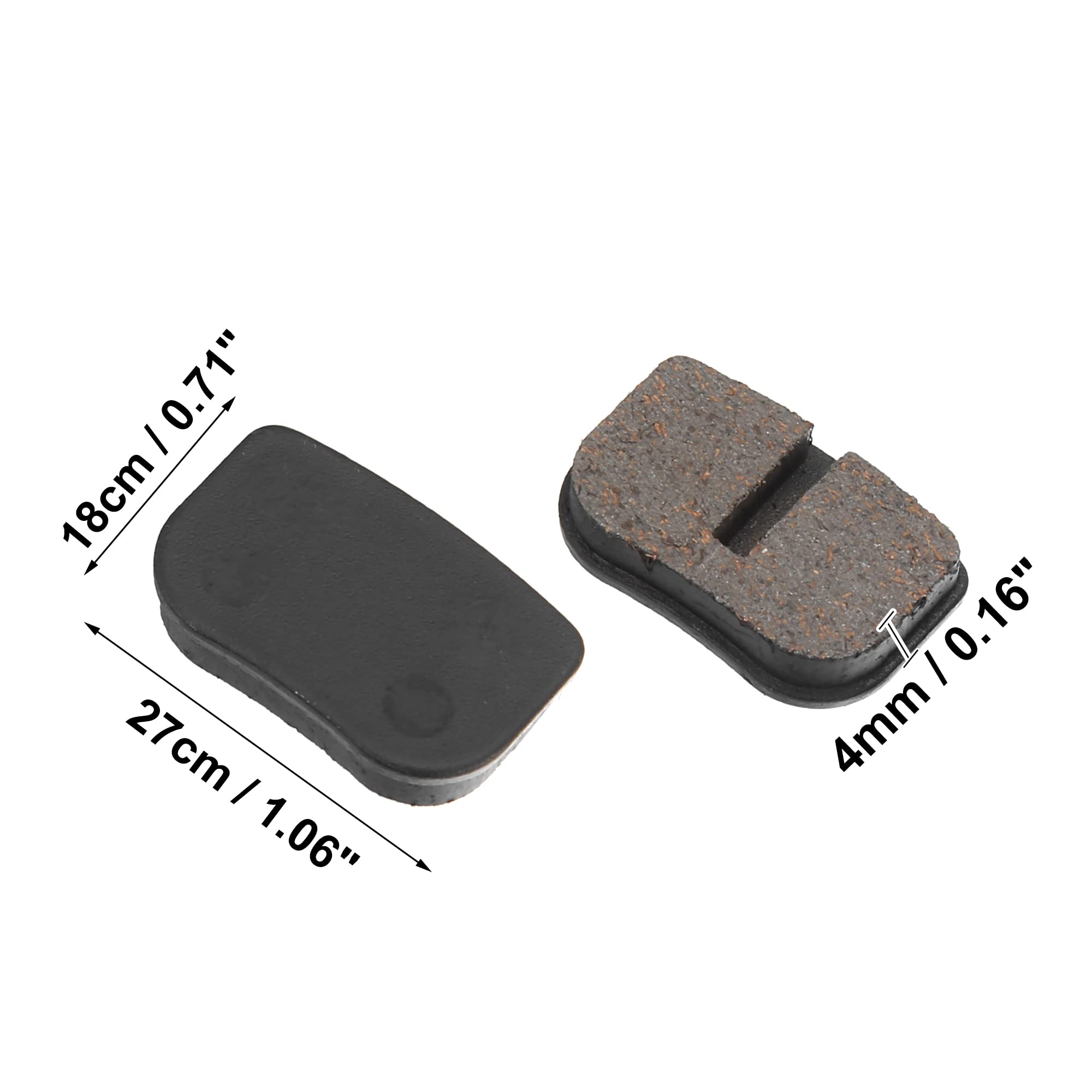 Frein X Autohaux - 4 Paires De Plaquettes De Frein à Disque De Vélo Semi-métalliques- 35x30mm Noir