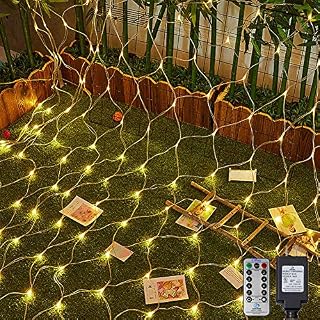 Ollny 200 LED Net Mesh Fairy String Lights 9.8ft x 6.6ft Christmas Tree