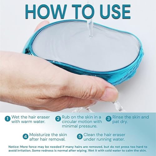 Miniatura 6 de LaMarine Skincare Borrador de pelo de cristal para mujer, removedor de pelo mágico para mejorar la textura de la piel y exfoliación sin dolor,