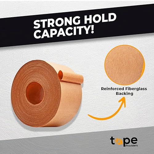 Miniatura 3 de WOD WAT - Cinta de papel kraft engomada activada por agua, 2.75 pulgadas x 500 pies, reforzada con fibra de vidrio, ideal para embalaje de cajas de