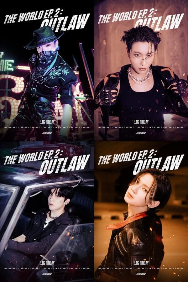 Miniatura 5 de ATEEZ The World EP.2 Outlaw 9 Mini álbum CD+Teamook+Teamlabel+Teammark+Kit de emergencia+tarjeta de socio+tarjeta fotográfica+tarjeta de