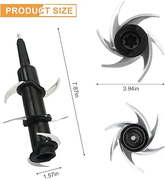 Blender 6 Blade Replacement for Ninja, Compatible with Ninja 72 oz Pitcher 1100W 1200W 1500W, BL500 BL610 BL642 BL660 BL681A BL682 BL700 BL770 BL780 BL910 BN701 BN751 BN801 CO610B CT610 DB751A NJ600