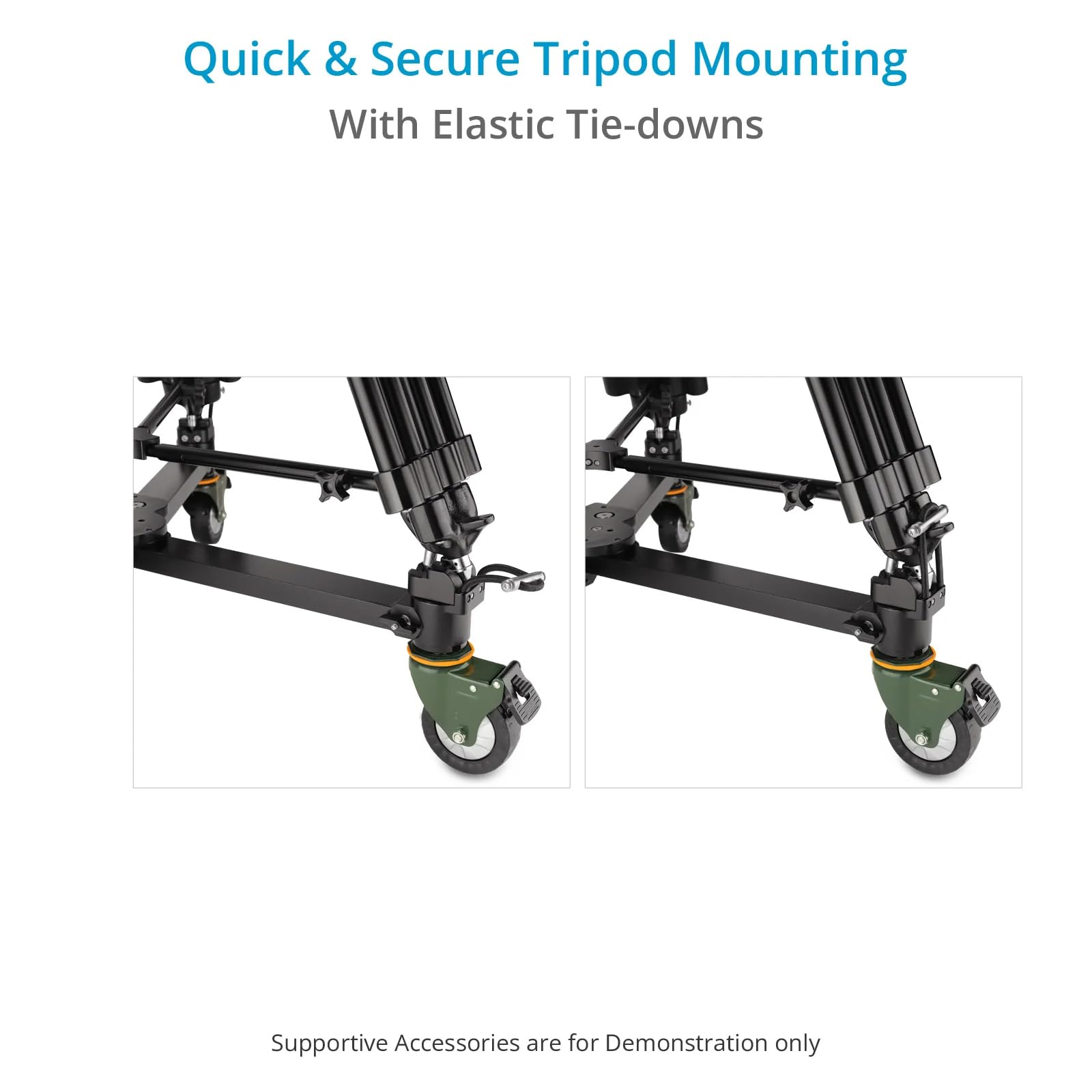 PROAIM Carrello da studio Agile Heavy-Duty Floor/Track. per treppiedi a punta singola e doppia. Costruzione robusta, ruote girevoli a 360°. Offre scatti fluidi e impeccabili. (DL-AGLE-01)