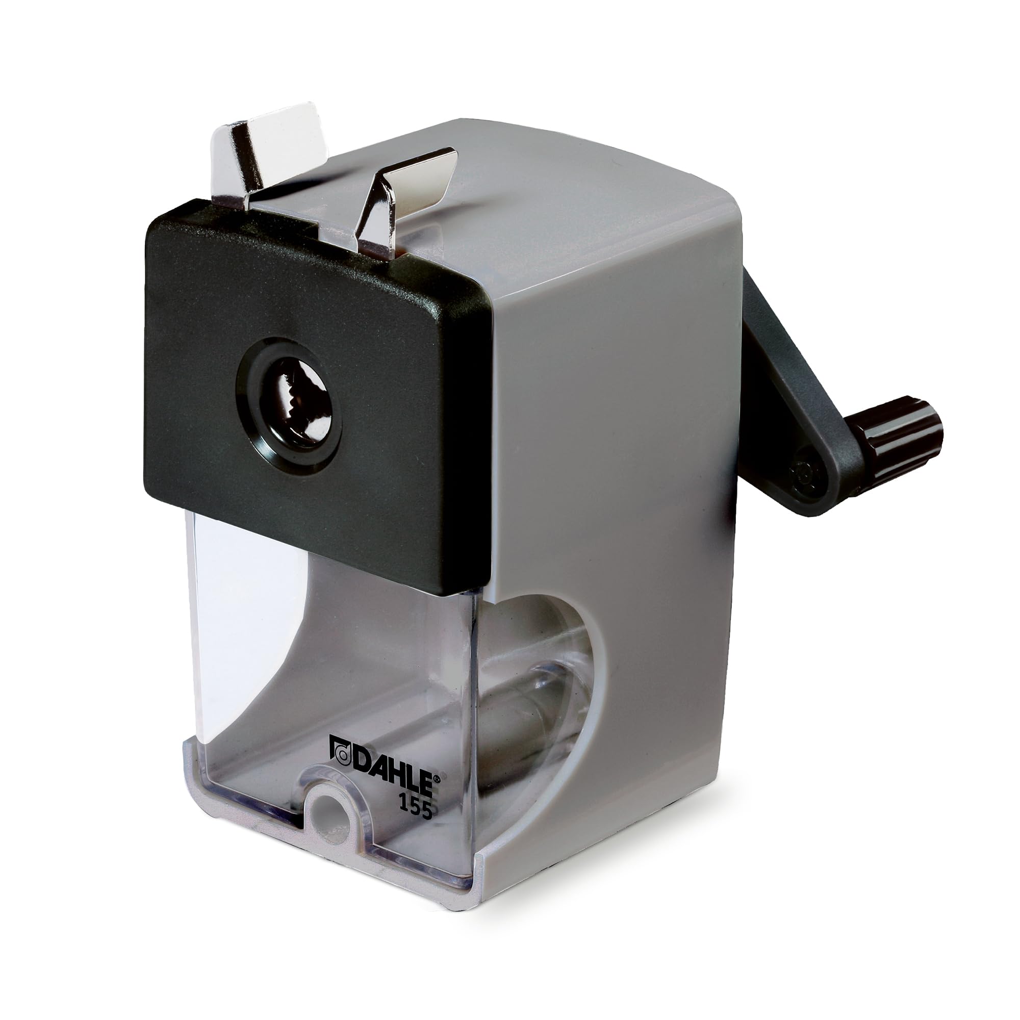 Dahle 00155-17496 Pencil Sharpener 155 with Clamp 12 mm Smart Grey, darkgray