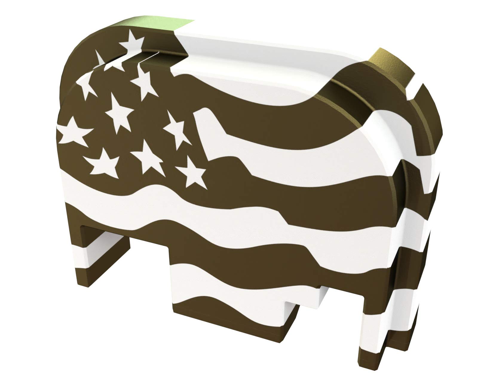 Rowe Tactical Rear Slide Cover Back Plate for Glock Gen 1-4 - Olive Drab American Flag Full Width - for Glock G17 G19 G21 G22 G23 G24 G26 G27 G29 G30 G31 G32 G33 G34 G35 G36 G37 G38 G39 G40 G41 G45