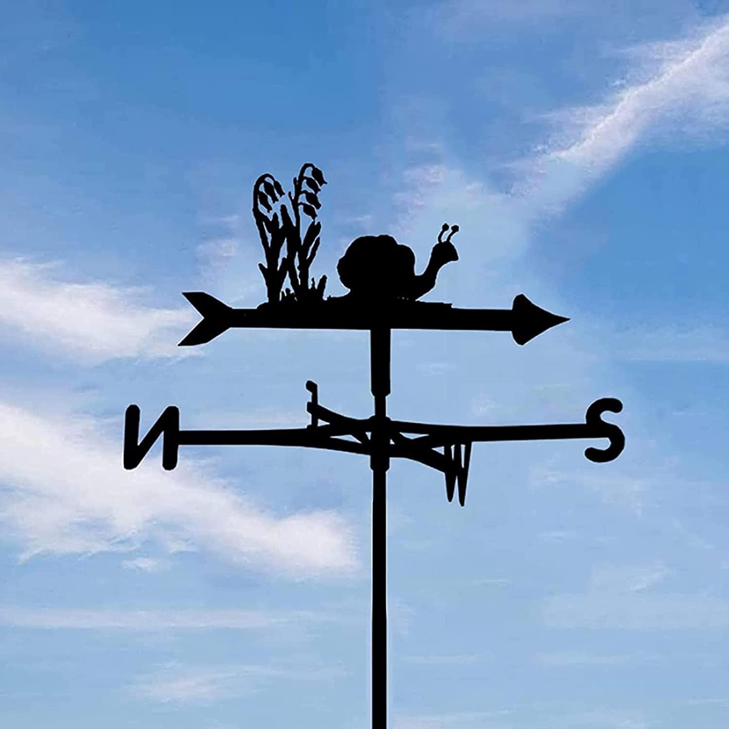 Girouette Éléphant Métal 35x50 Cm - Décoration Jardin, Toit, Indicateur Vent - 5