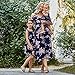 PopReal Mommy and Me Dresses Floral Print Cold Shoulder Ruffle Backless Strap Beach Midi Dress Summer