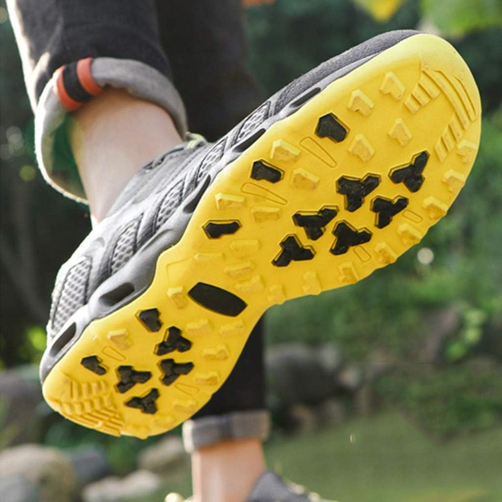 [ランボ] ハイキングシューズ 27.0cm 軽量 メンズレディース シューズ スニーカー 耐磨耗 レースアップ メッシュ 通気透湿