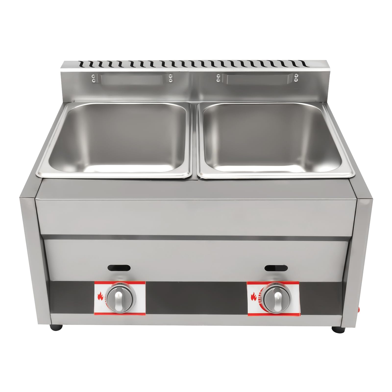 Commercial Deep Fryer, Dual-Tank Stainless Steel Deep Fryer, 12L Large Capacity Deep Fryer, Fryer with Independent Switch Control, Temperature Control 50~380 ?, Deep Fryer for Canteens, Restaurants