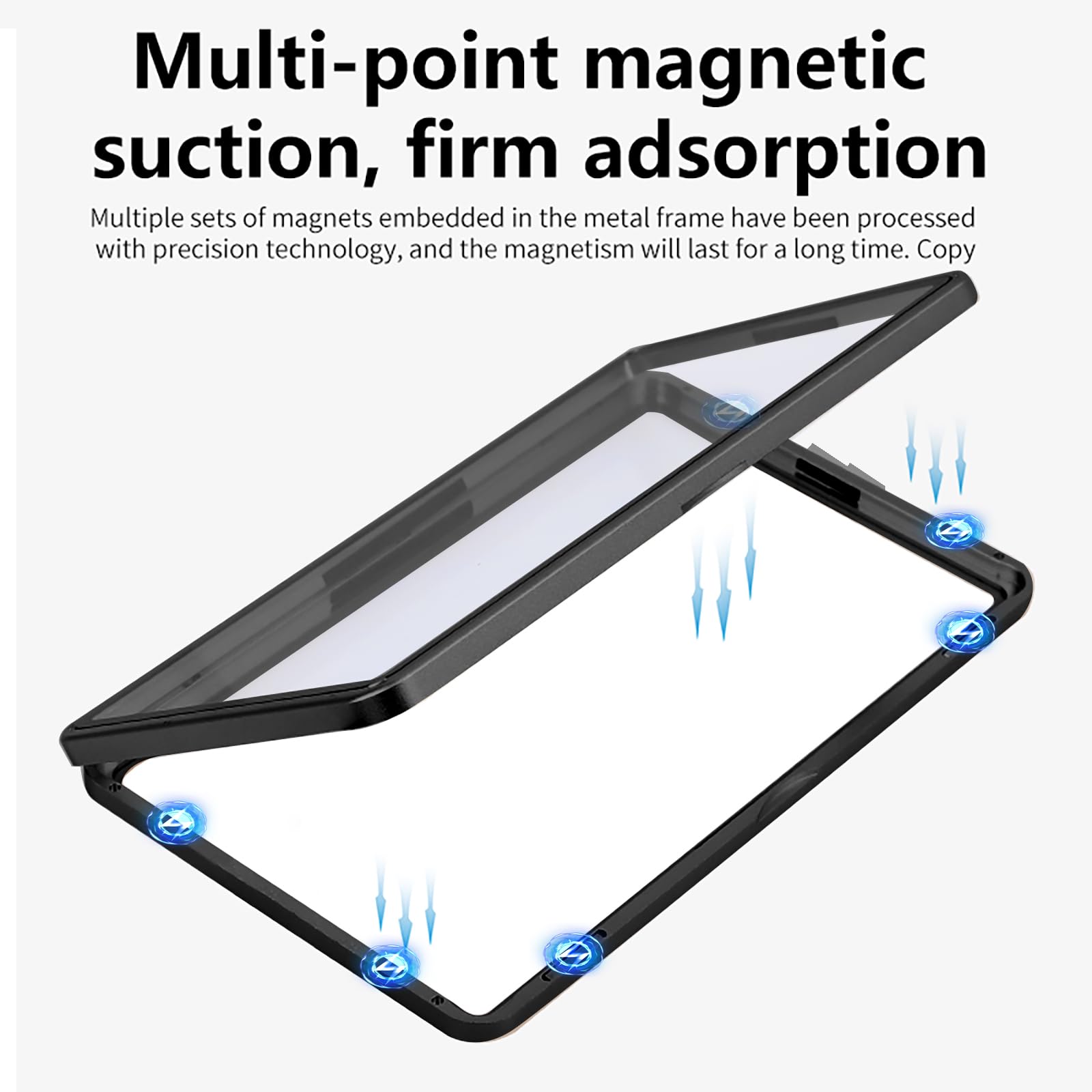 ANIXITECH Magnetic Aluminum Graded Card Slab Protector Case - UV-Resistant, Scratch-Resistant, Stackable Display Holder for 35PT PSA/CGC/CSG Cards, Premium Case for 35PT PSA/CGC Slab Bumper (Black)
