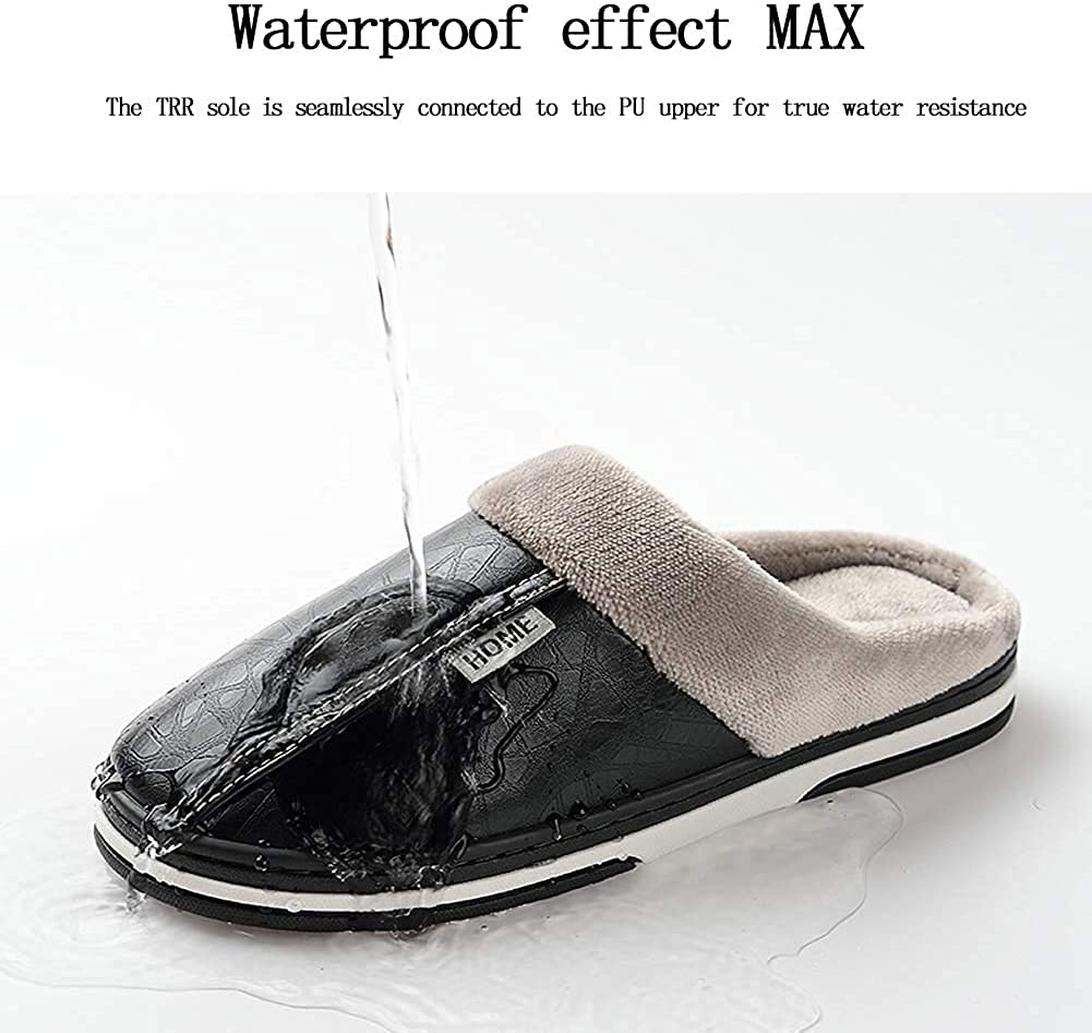 Asifn Herren Damen Hausschuhe Memory House Outdoor Indoor Schuhe Slipper Sohle Clog Anti-Rutsch-Komfort Fleece-Futter Fuzzy Baumwolle