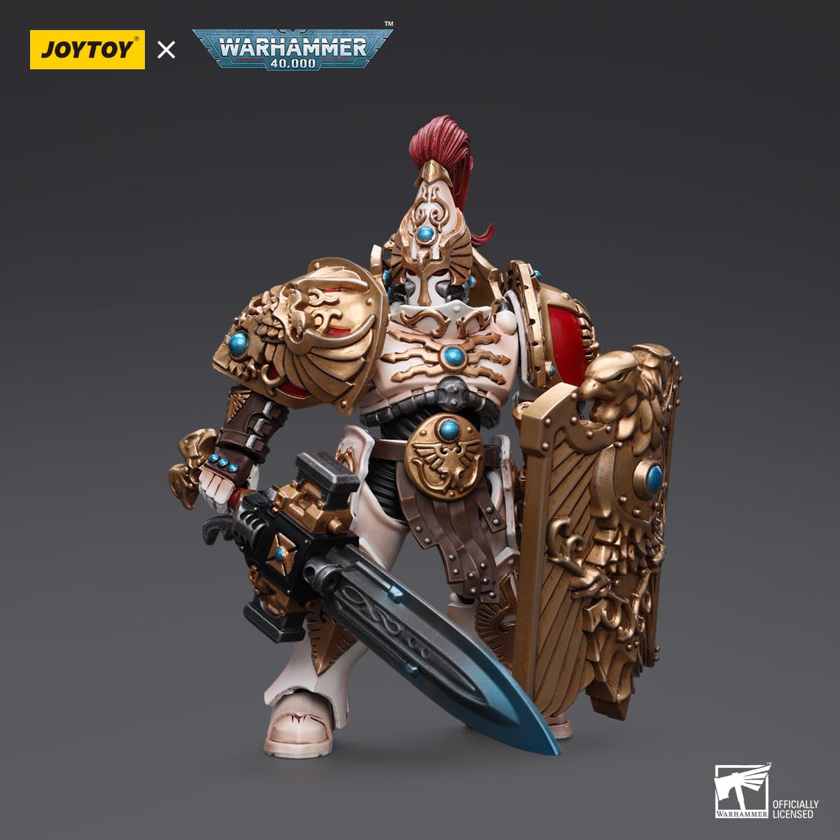 Action Figure Warhammer 40k Adeptus Custodes Guardia Con Lancia – JOYTOY 1:18 Da Collezione, 165 Mm