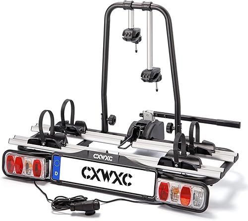 CXWXC Porte vélo électrique pour attelage de remorque 2 vélos,