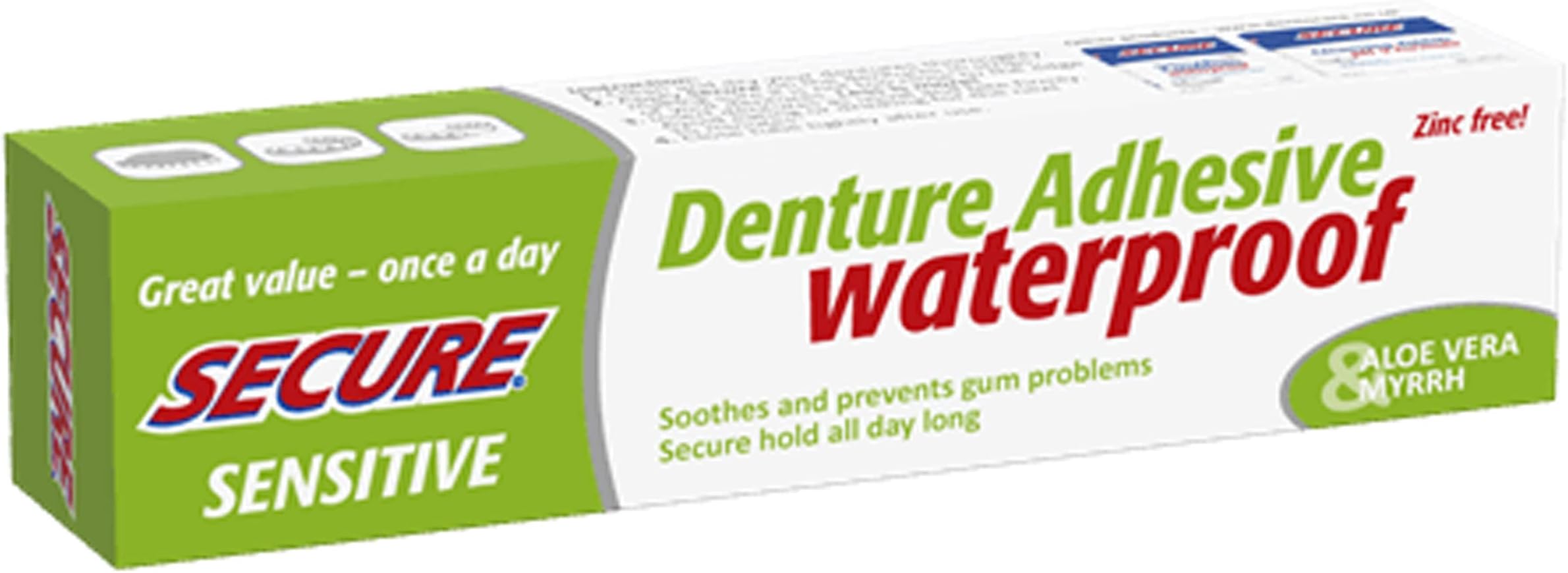 SECURE Sensitive Waterproof Denture Adhesive 35g - Zinc Free