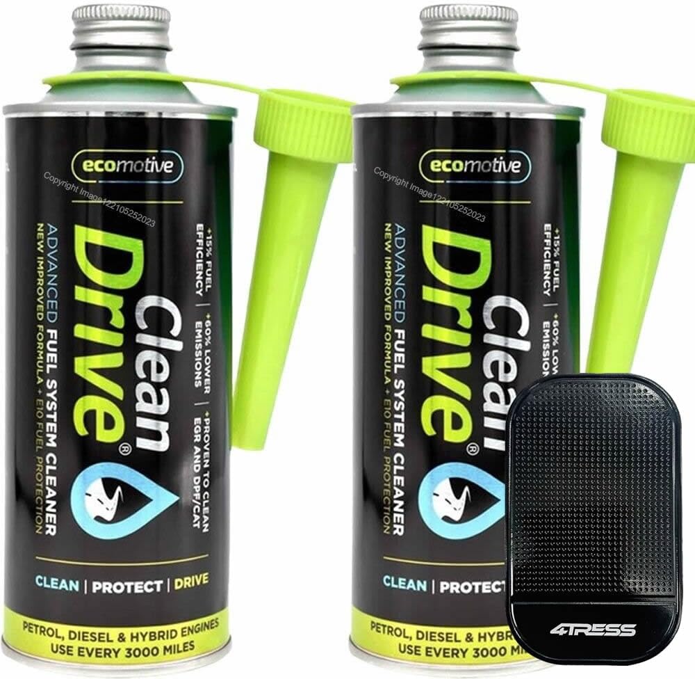 2 x Clean Drive Car Van Petrol Diesel Injector EGR Valves Diesel Particulate Filter DPF Lambda Sensors Fuel System Cleaner Pack. Plus Non Slip Mat
