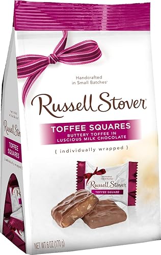 Russell Stover Mini escudete de chocolate con leche y caramelo de 6 onzas (paquete de 6)