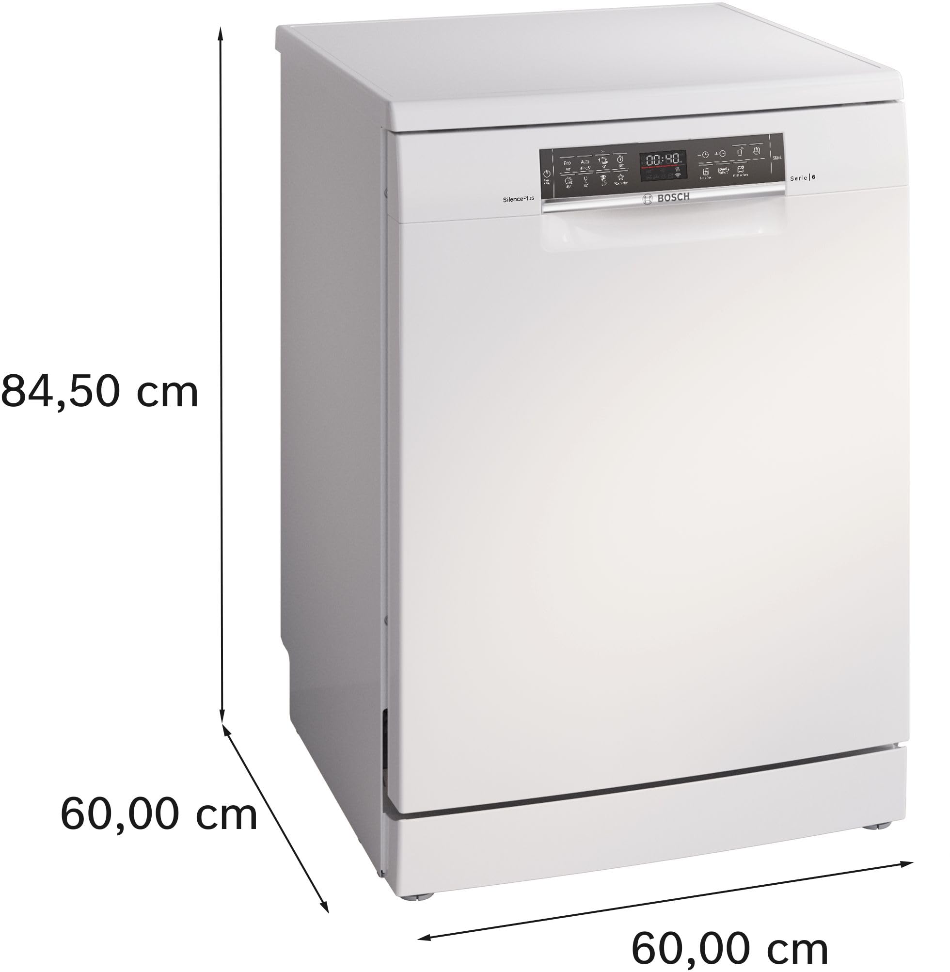 Bosch SMS6EDW00E- Série 6- Lave-vaisselle pose-libre - 60cm- 13 couverts- Silence Plus 42 db- Home Connect