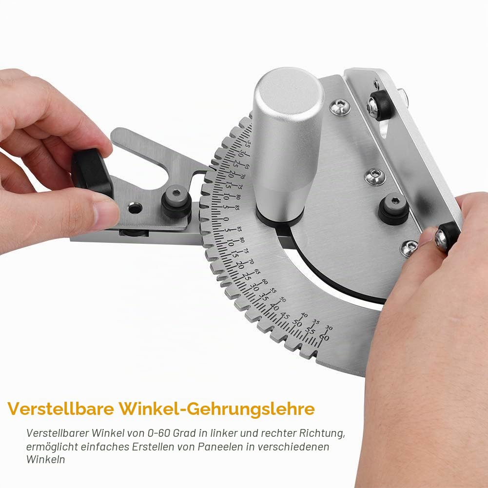 Zebery Gehrungslehre, Holzbearbeitung, verbessertes Zaun-Gehrungslehre-Set, Tischsägen-Fräser, 450 mm Winkelgehrungslehre für Tischsäge/Trimmmaschine