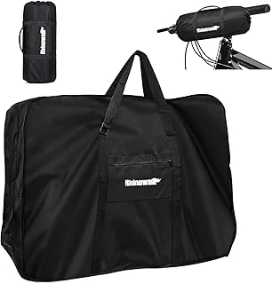 Bolsa de transporte plegable para bicicleta, 66 cm, color negro