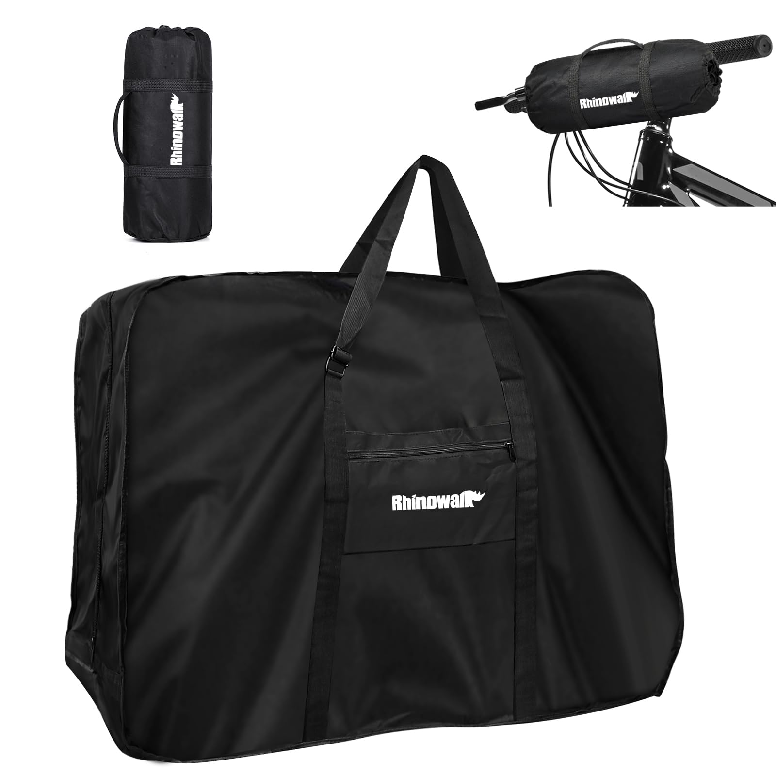 Lvnrids 26 Inch Black Folding Bike Travel Transport Bag 26 Inch Bicycle Storage Carrier Bag Black