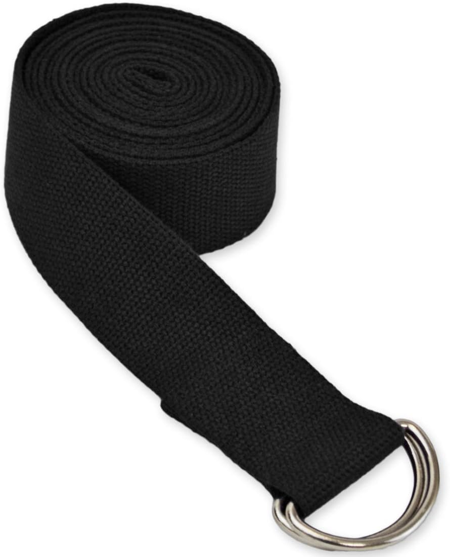 D-Ring Buckle Cotton Yoga Strap (Choose from 6ft, 8ft, 10ft)