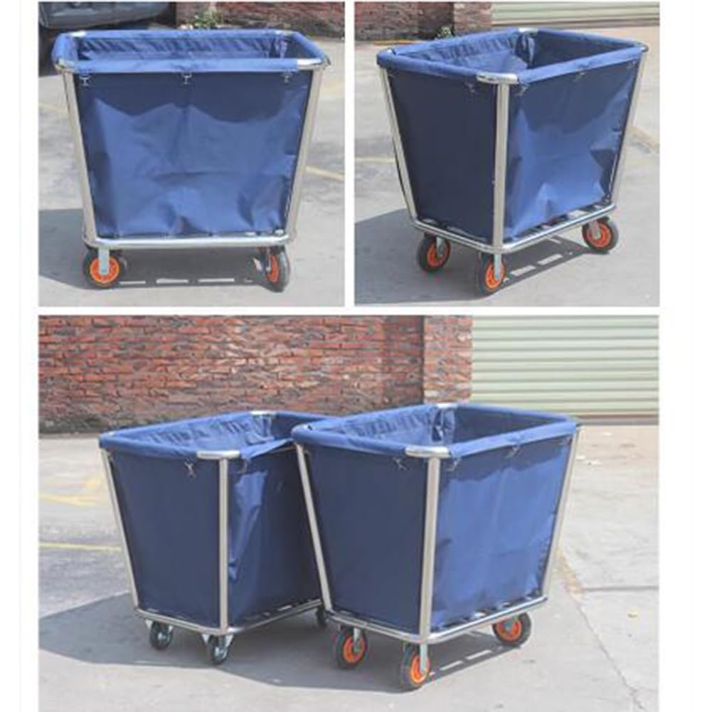 Carrello per Lavanderia, Carrello Per Lavanderia Commerciale Da 1 Confezione Con Ruote, Lavanderia Industriale Con Borsa Oxford Rimovibile E Telaio In Acciaio Per La Casa Di Hotel, Lavanderia