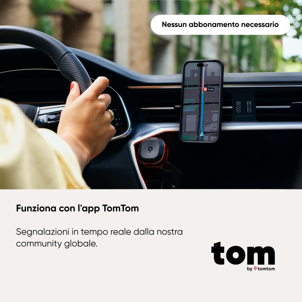 TomTom Segnalatore Autovelox - Senza Abbonamento | Tom by TT Premium Pack