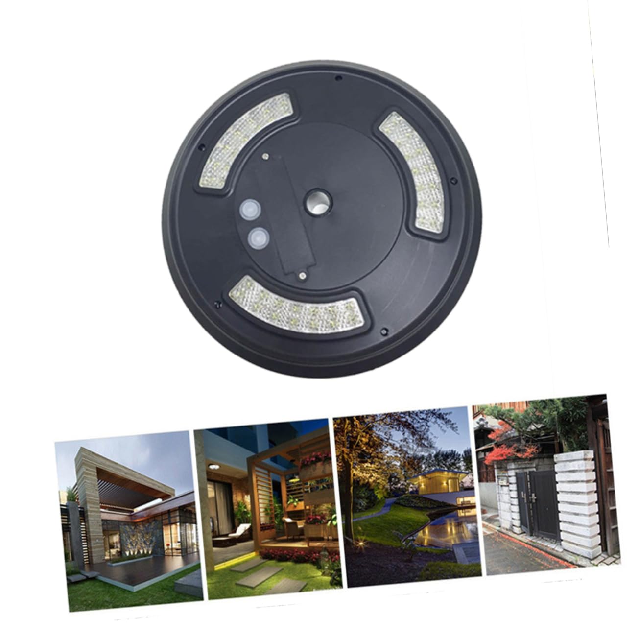 UKCOCO Solarbetriebene Fahnenmastleuchte mit 42 LEDs aus Kunststoff Schwarz | Wetterfest, Verschleißfest, Hohe Helligkeit, für Außenbereich und Gartenbeleuchtung, Einfache Installation