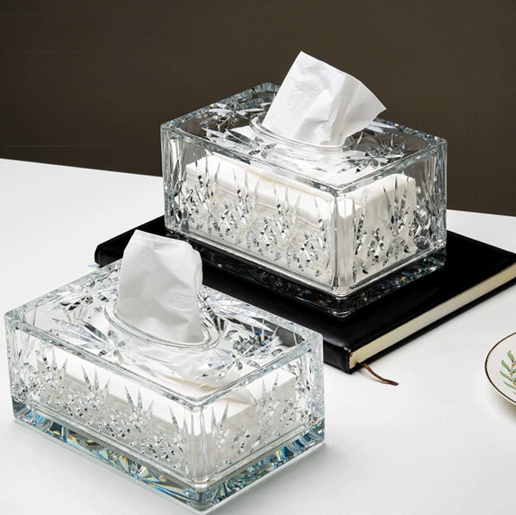 Attractive Tissue Holder Strong and Sturdy Tissue Box Transparent Tissue Cover Creative Tissue Storage Box Crystal Clear Modern