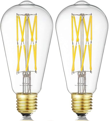 Leools Bombilla LED Edison vintage regulable de 10 W, 1200 lúmenes, blanco neutro de 4000 K, equivalente a 100 vatios, base media E26, lámpara